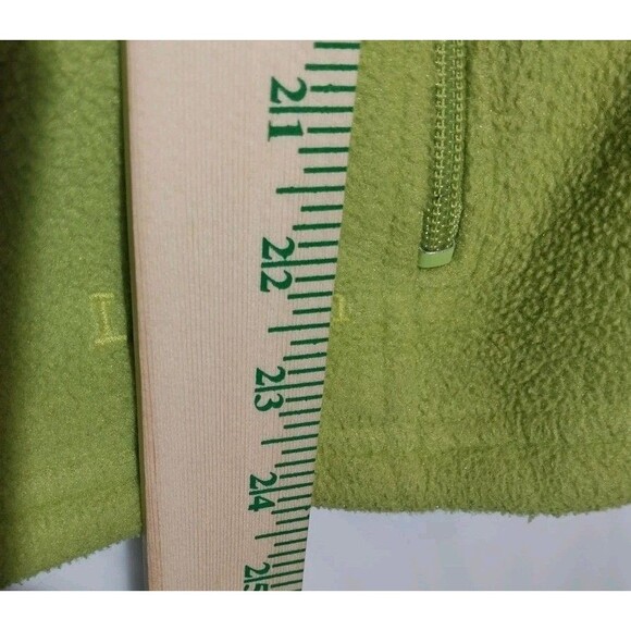 LL Bean Womens Fleece Jacket XS Bright Green Full Zip Comfy Warm Sweatshirt Cozy - Picture 3 of 8